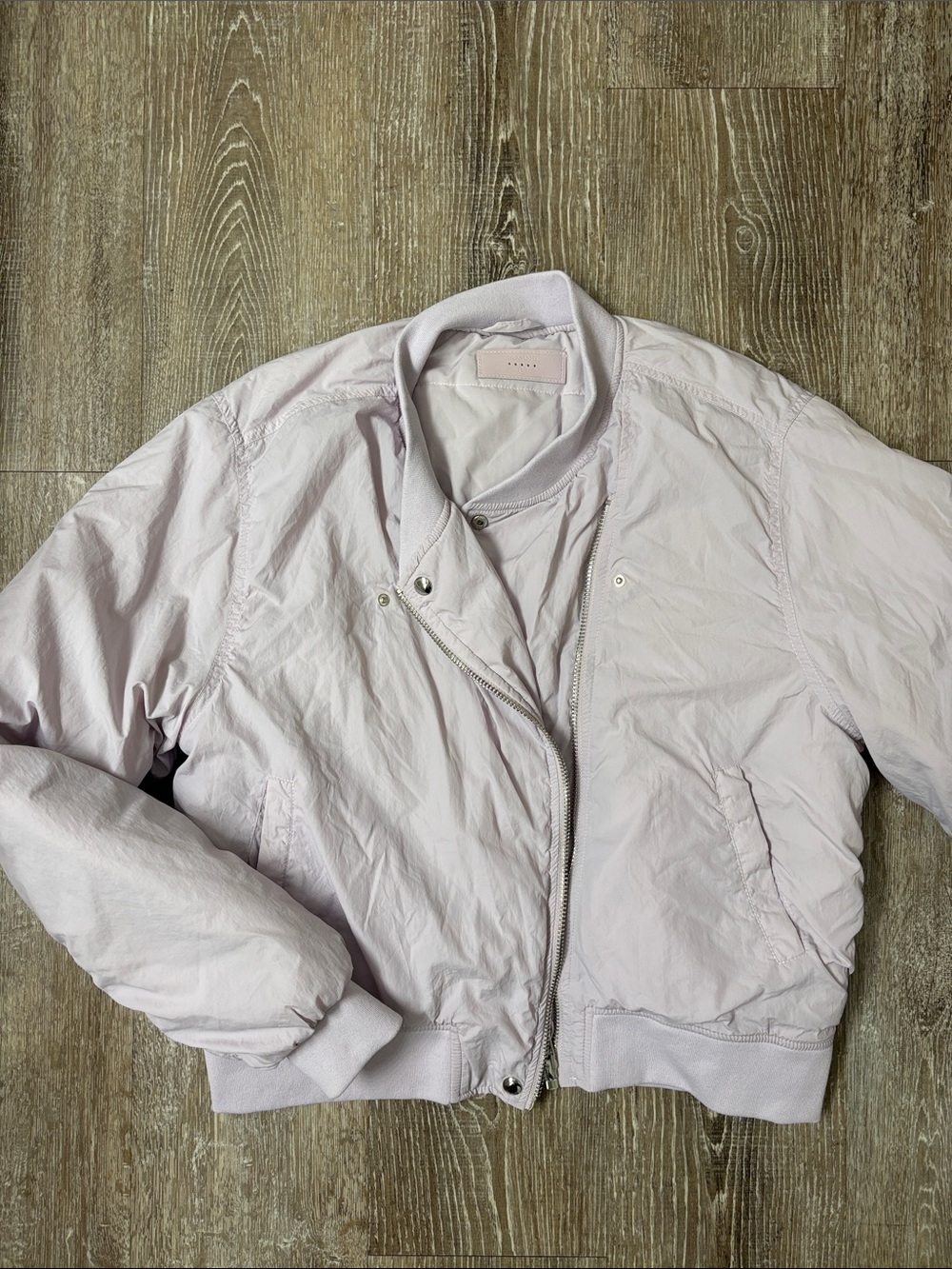 Blank NYC Lilac Marshmallow Light Bomber Jacket